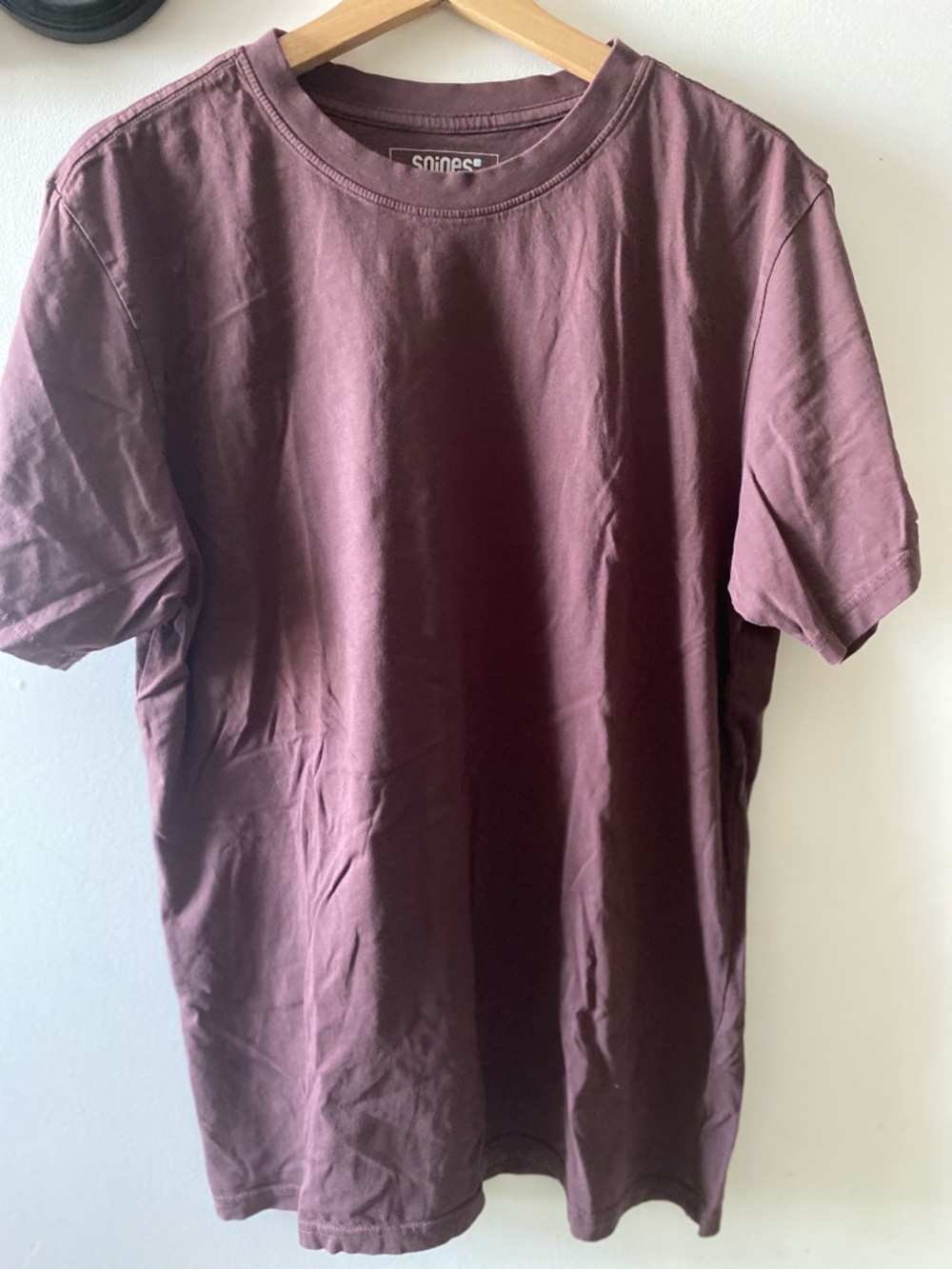 Soludos Men's Short Sleeve Crew in Deep Burgundy
